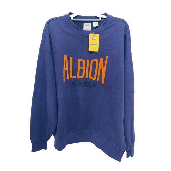 Levi’s Gold Tab Men’s Sweatshirt Albion Audubon Purple Size Large New - Picture 2 of 9